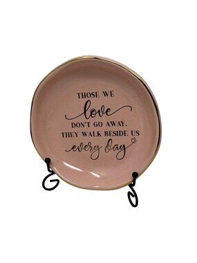 Those We Love Don't Go Away They Walk Beside Us Every Day Memorial Gift Plate
